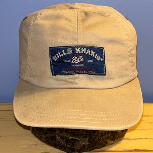 Bill’s Khakis USA Made Beige Tan  Strapback Baseball Cap Hat 90's Union Made